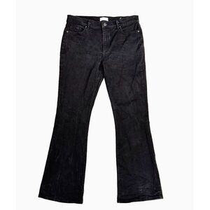 Ann‎ Taylor Loft Womens Bootcut Jeans Size 10 Black High Waist Flare Denim